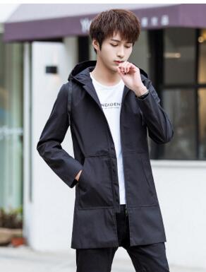 2019 Winter Jacket men hooded Slim Korean Parka Hombre long Jacket coat cashmere mens windbreaker Parkas cotton youth clothing