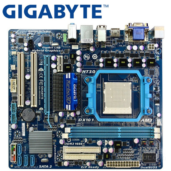 GIGABYTE GA-880GM-D2H Desktop Motherboard 880G Socket AM3+ DDR3 8G For Phenom II/Athlon II uATX  Original Used Mainboard