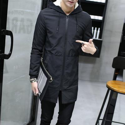 2019 Winter Jacket men hooded Slim Korean Parka Hombre long Jacket coat cashmere mens windbreaker Parkas cotton youth clothing